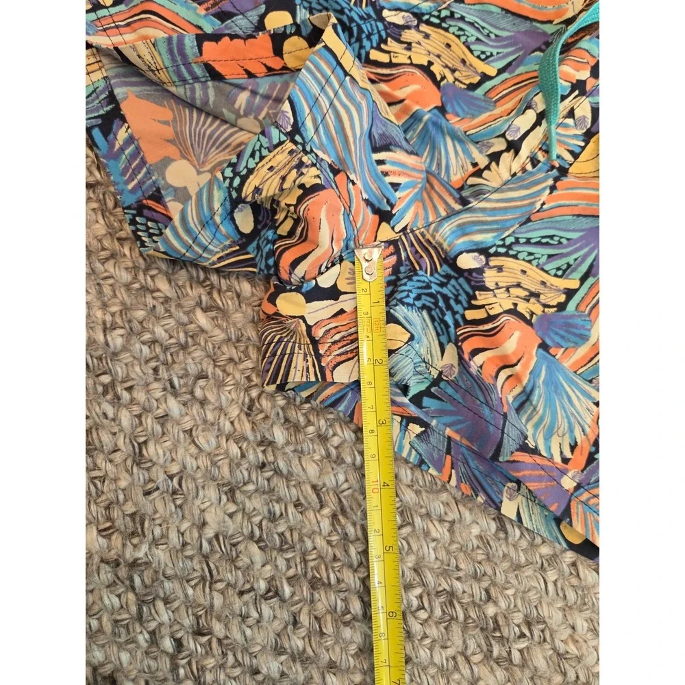 Patagonia Girls' Baggies Shorts Blue Orange Tropical Girls XXL 16-18